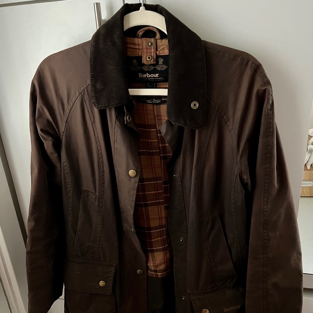 Original Barbour Tartan women’s brown utility barn jacket